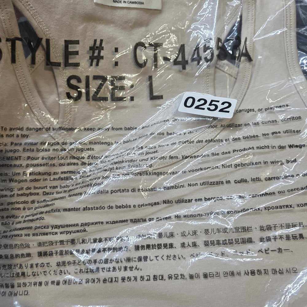 Zenana Beige Sleeveless Cotton Bodysuit Sizes S,M,L,XL New In Poly Bag - Picture 5 of 7